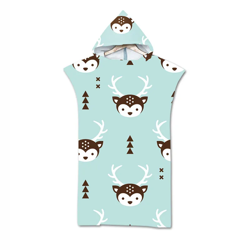 

Hooded beach towel printed microfiber bath towel children swimming adult bath towel set
