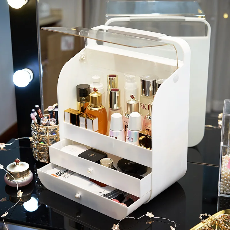 Ящик для хранения косметики пыленепроницаемый ящик ухода за кожей коробка