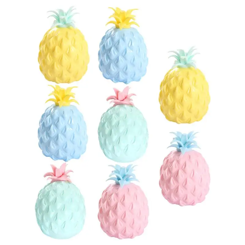 

8pcs Stress Relief Toys Desktop Stress Balls Funny Pineapple Toys Playthings