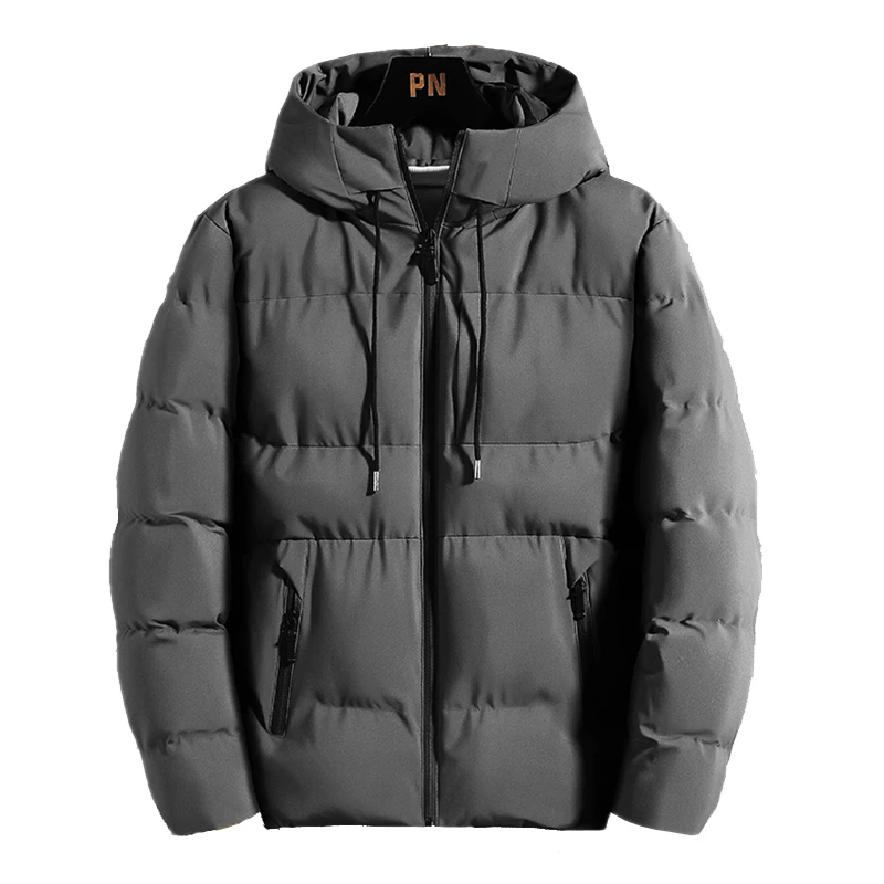 Men Parka Jackets 2021 Winter Coat Thicken Hooded Waterproof Outwear Mens Warm Casual Coat Solid Color Outdoor Overcoat Clothing