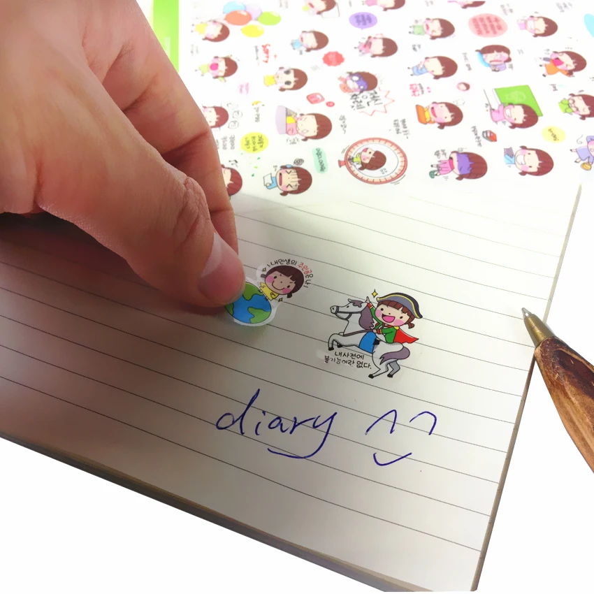 6 шт./лот новая бумажная наклейка Kawai girl декоративная этикетка note