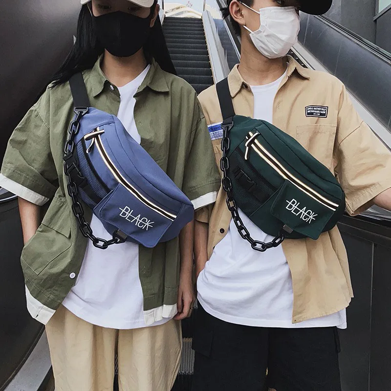 

Women Hip hop Waist Bag New Handbag Reflective Chest pack Fanny Pack Fashion Unisex Waist pack Female Bum Belt Bags Purse YB391