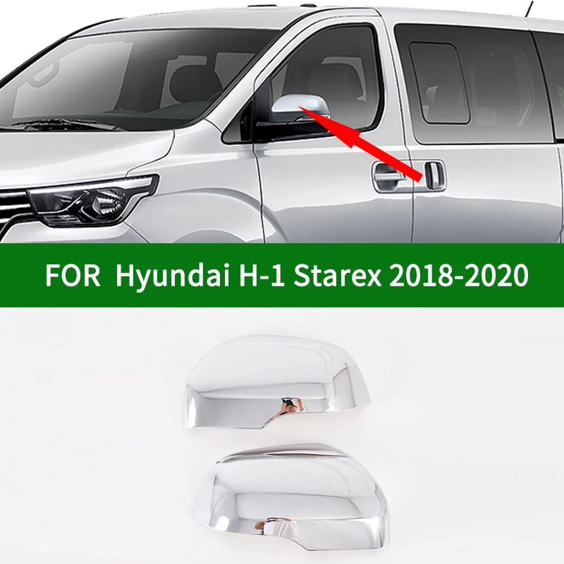 For ALL-NEW Hyundai H-1 2018-2020 car Rearview mirror cover trim black carbon fibre / chrome Side Turn Signal Mirror Covers | Автомобили и