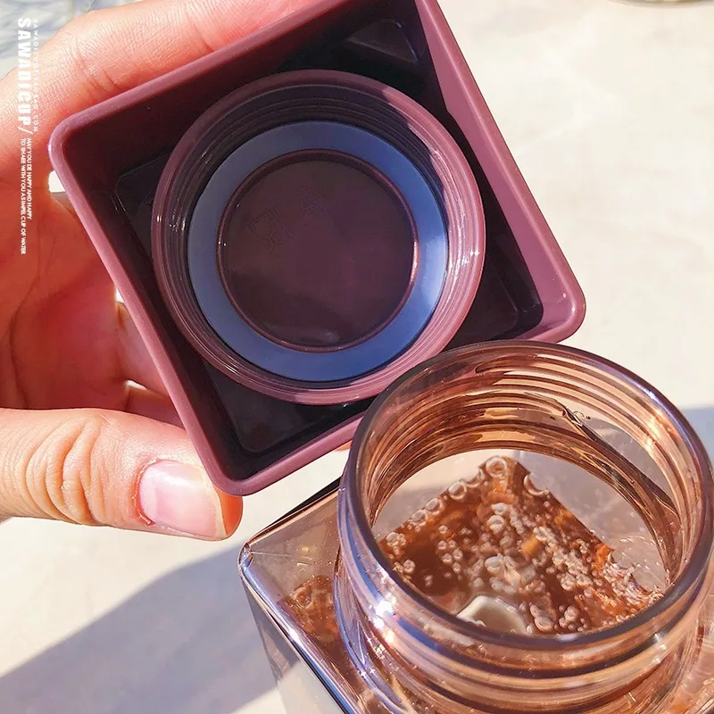 350 мл простая квадратная чашка для воды индивидуальная бутылка рук креативная