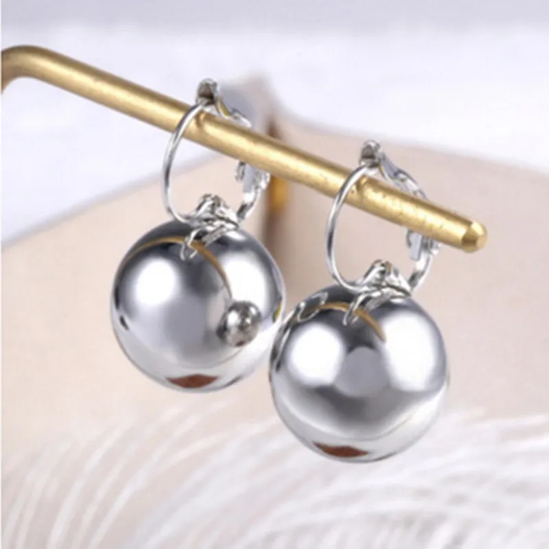 

Glossy ball earrings women's creative white/gold/rose gold dangle earrings bohemian charm female earrings hot sale