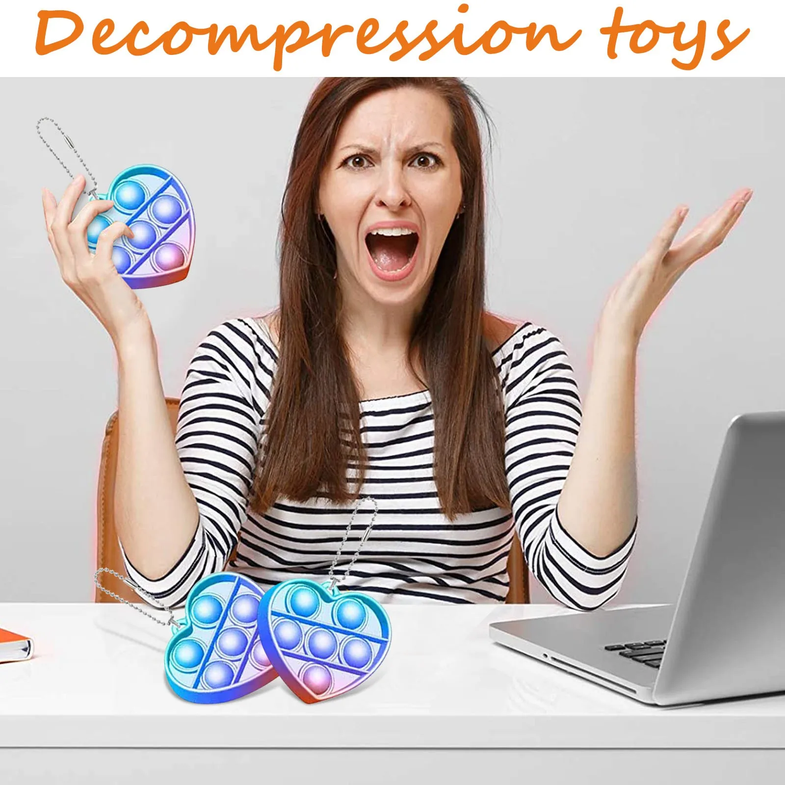 

Cheap Sensory Fidget Toys Pack For Kids Children Adult Popsit Fidget Toy Squeeze Toys Rainbow Push Bubble Antistress Toys