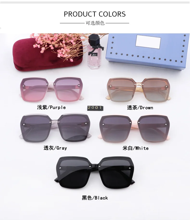 

2021 New Square Oversized Polarized Sunglasses Women Frame Colorful Sun Glasses Female Oculos Unisex Shades UV400 Gafas Oculos