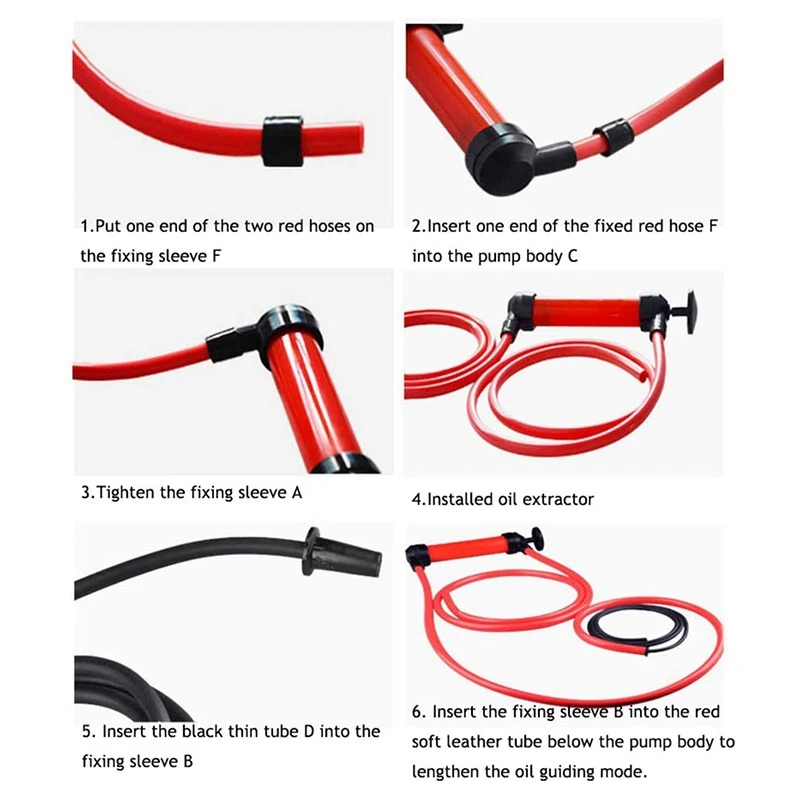 

Car Manual Oil Pump Household Pumping Pipe Manual Oil Pump Car Accessories for Automobile Motorcycle