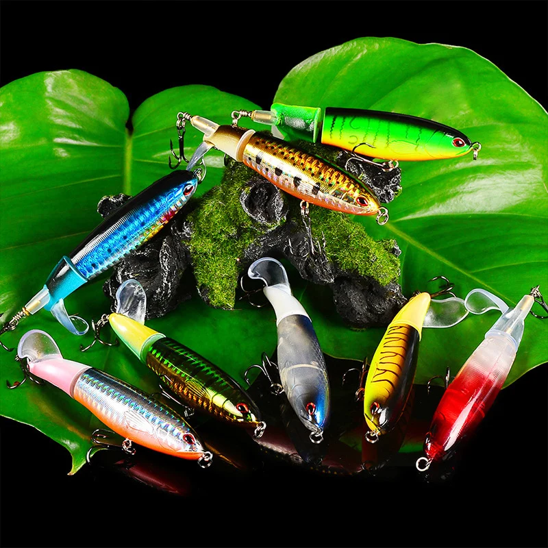 1Pc Whopper Plopper Bass Pike Fishing Lure Stickbait Pencil Topwater Artificial Bait Hard Lures For Fish Goods Top Water Tackle - купить по