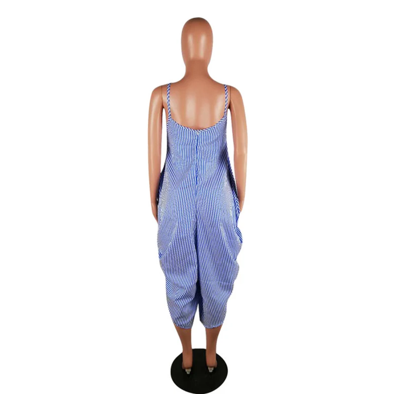 Женский комбинезон на бретельках летний Свободный Повседневный Комбинезон в