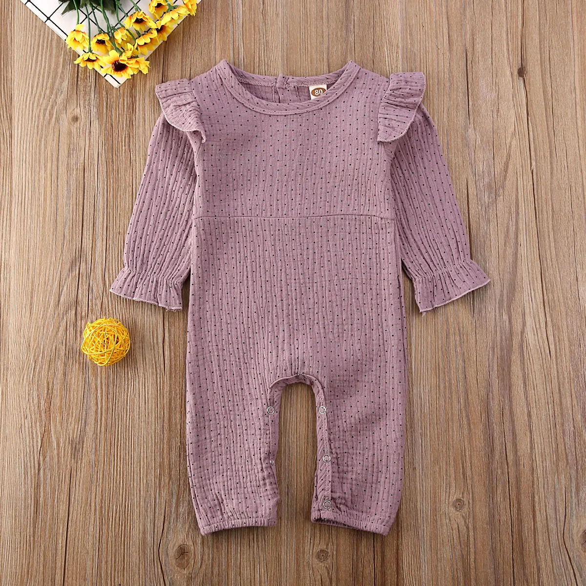 Новинка 2020 Одежда для новорожденных маленьких девочек комбинезон в горошек с