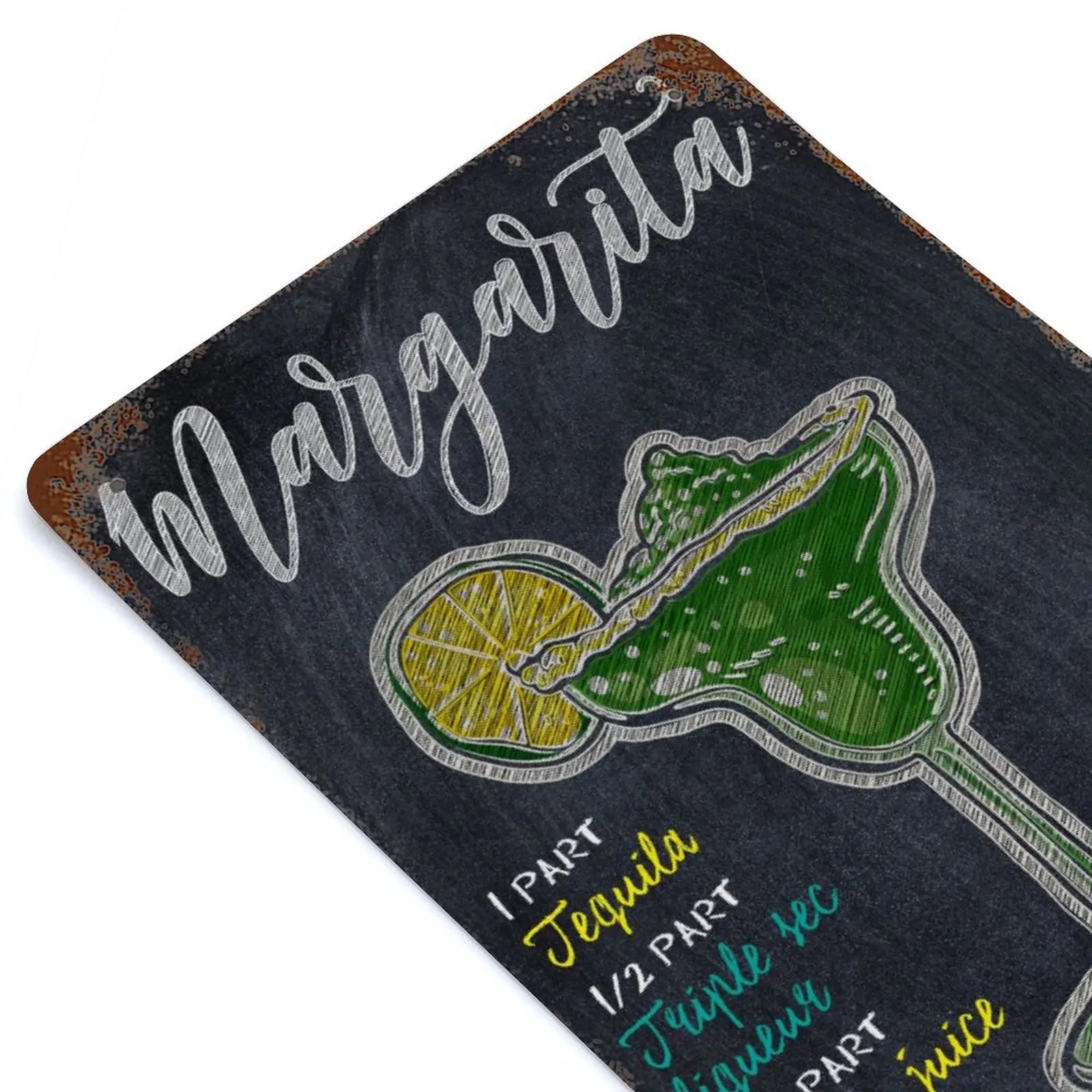 

Margarita Cocktail Drink Printed Vintage Metal Poster Home Pub Bar Garage Wall Decoration Tin Sign Plaque Decor