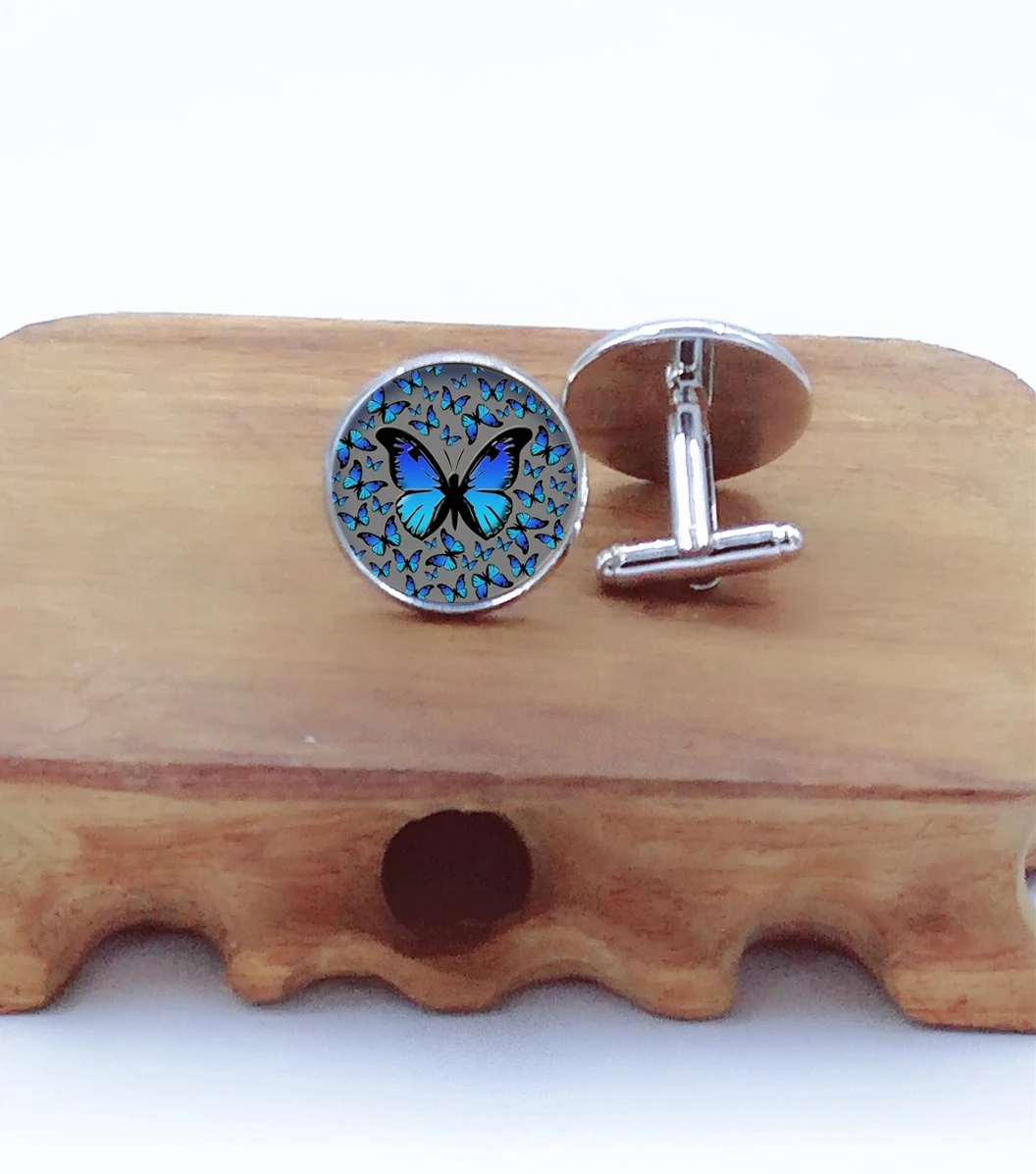 2019 новые модные популярные Синие Бабочки высококачественные запонки | Украшения