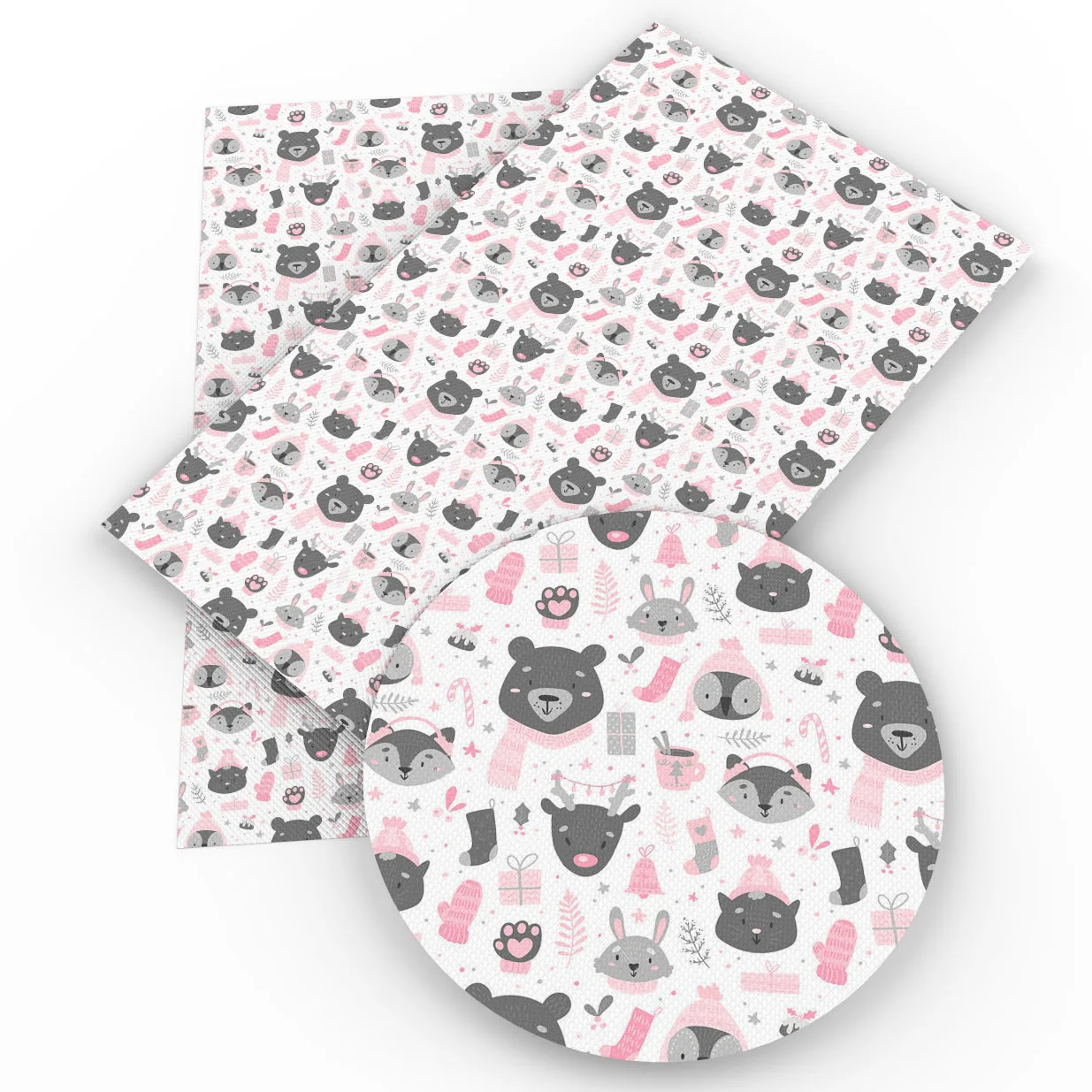 Гладкие листы из искусственной кожи цветок кролика синтетическая искусственная