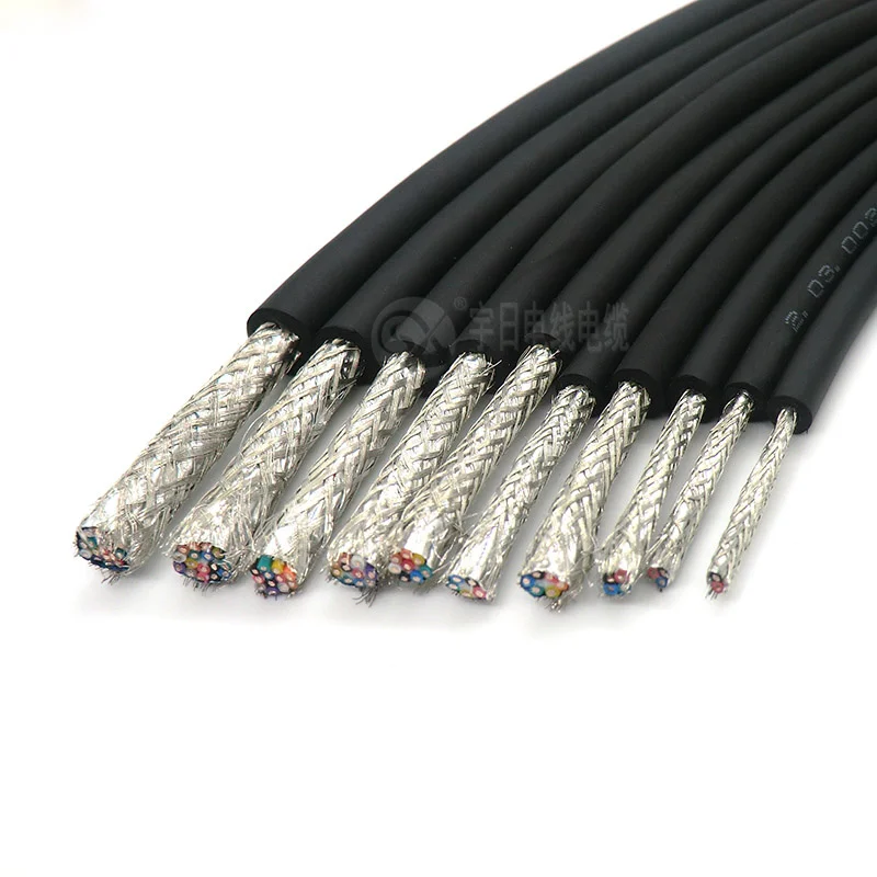 4 жильный Гибкий Экранированный Кабель 0 14 2 мм² контрольный провод 26awg 24awg 22awg