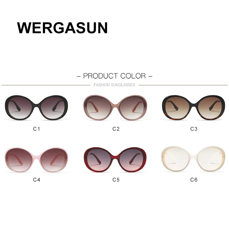 

WERGASUN Vintage Round Sunglasses woman Driving Black Retro Mirror Sun Glasses Lady Shade Sunglasses UV400 Oculos De Sol
