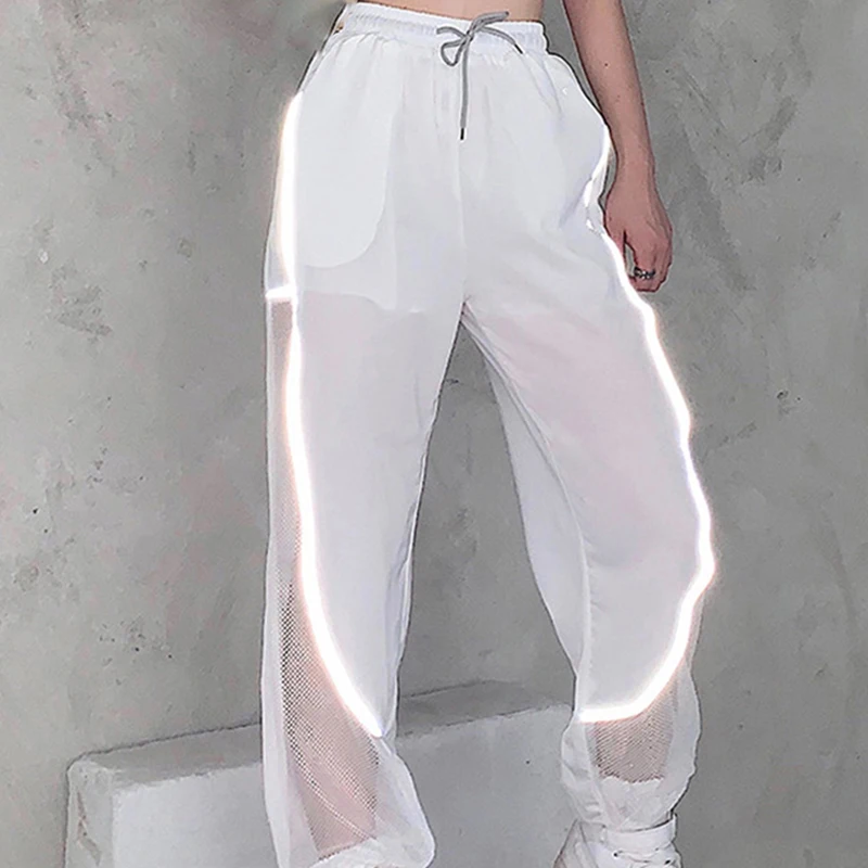

Jazz Dance Costumes Fashion Hollow Out Slim Pants Hip Hop Clothing Women Stage Rave Outfit Trousers Street Dance Wear DT2517