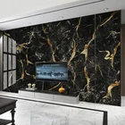 Изготовленный На Заказ 3D настенная современный светильник роскошный черный золотой цветок Мрамор фото обои Гостиная ТВ диван отель фон 3D Фреска