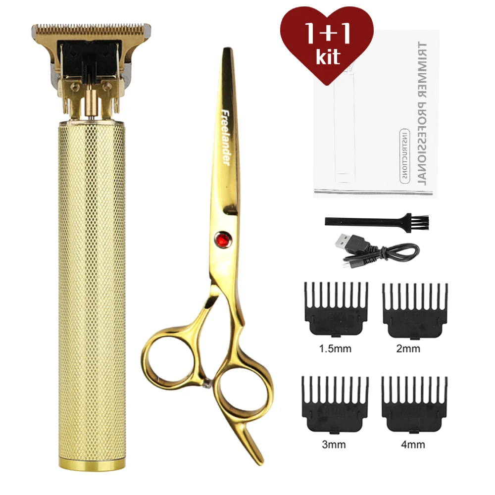 

2pc/set Electric Hair Clippers + Scissors Professional Hair Cutting Machine Beard Trimmer For Men Electric Shaver Hair Cutt