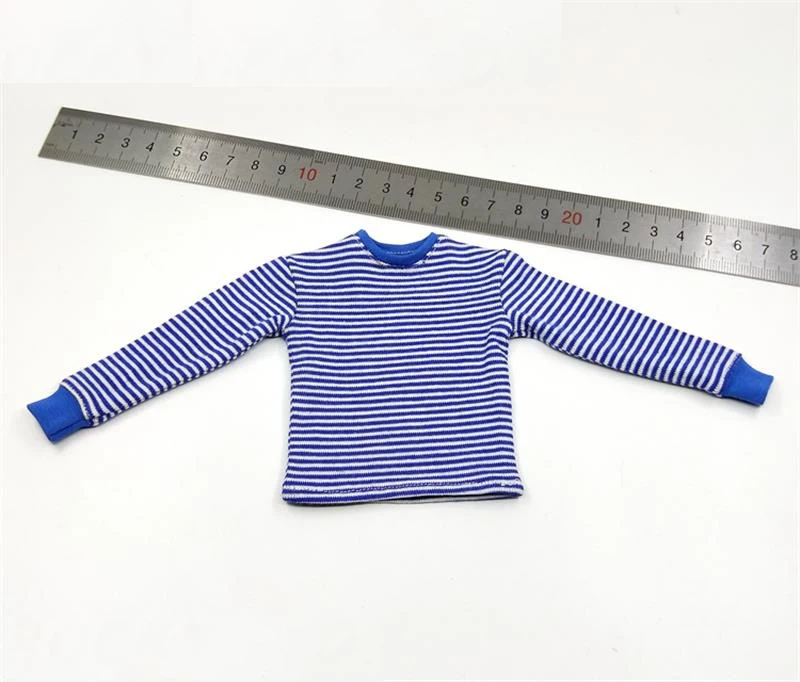 

Big Sales Scale 1/6th Sailor Blue Sea-striped Shirt For Usual 12inch Army Soldier Doll Collectable