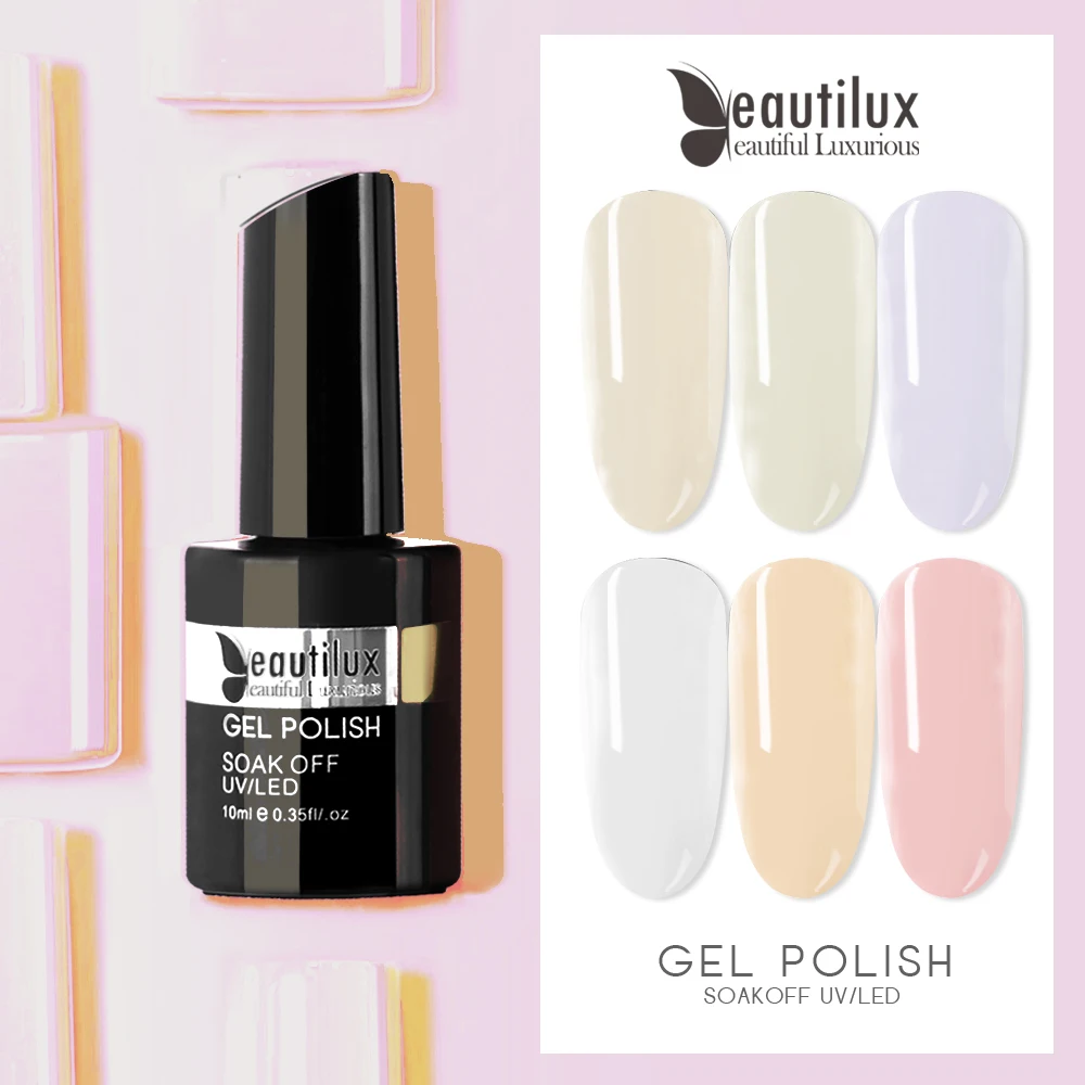 Белый Гель лак полиса светло белый цвета слоновой кости бежевый УФ светодиодный