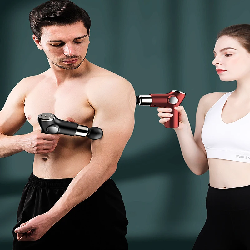 

LCD MINI Massage Gun Rechargeable Deep Tissue Percussion Muscle Massage For Pain Relief Handheld Electric Body Massage