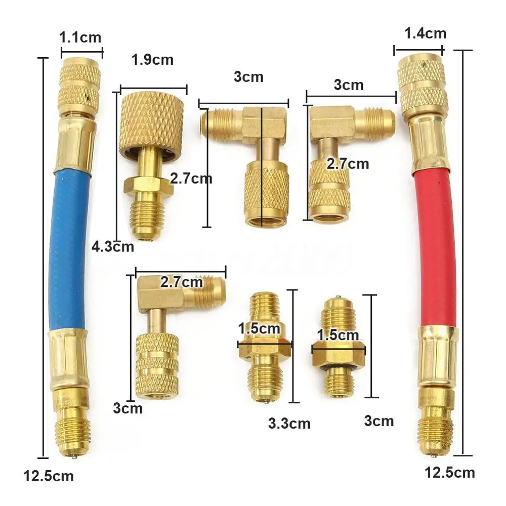8 шт. адаптер для кондиционера R134A R12|Установки кондиционирования| |