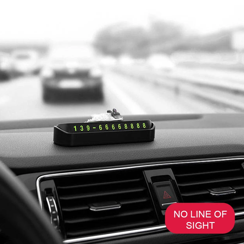 Мультяшная собака временная парковочная карта скрытый Ночной светильник номер