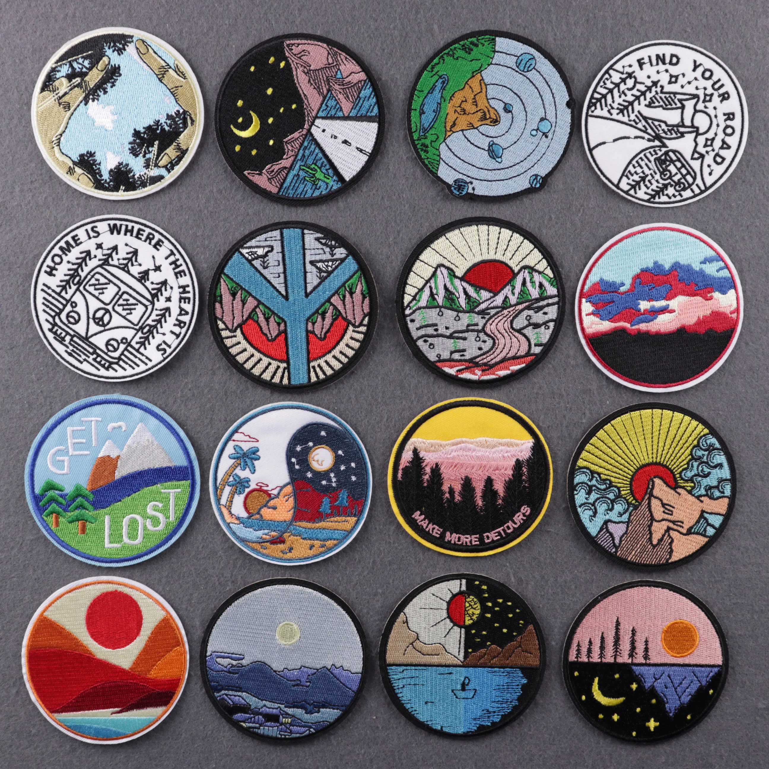 Нашивки с вышивкой Ван Гога вышивка помощью утюга аппликация для куртки полосы