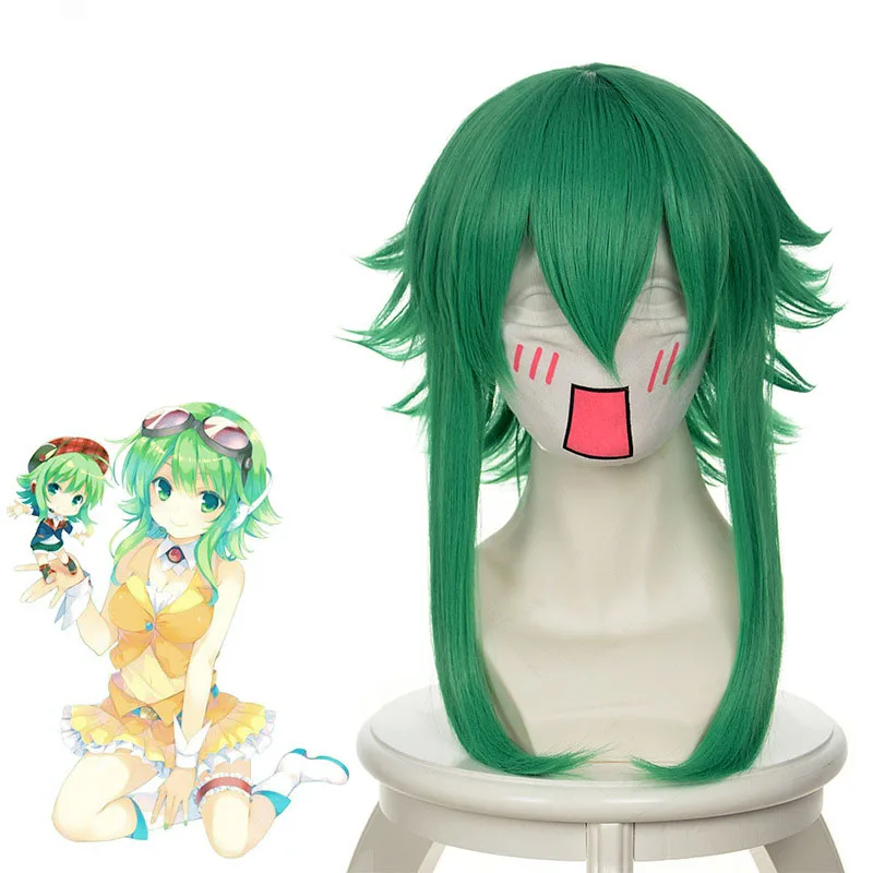 

V Vocaloid русские куклы GUMI зеленый обернутый короткий парик для волос