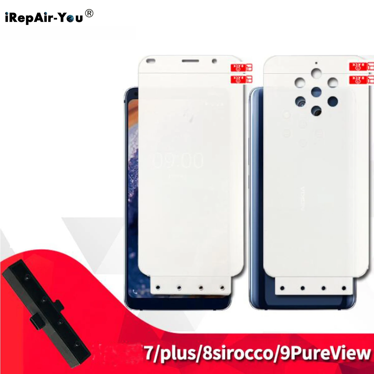 Гидрогелевая пленка с полным покрытием для передней и задней панели Nokia 9 Pureview