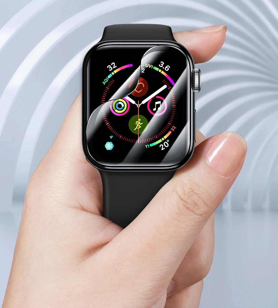 Мягкое закаленное стекло Baseus 0,2 мм для iWatch 4 40 44 мм 3D изогнутое полное покрытие Защитная пленка для iWatch 3 2 1 38 42 мм стекло