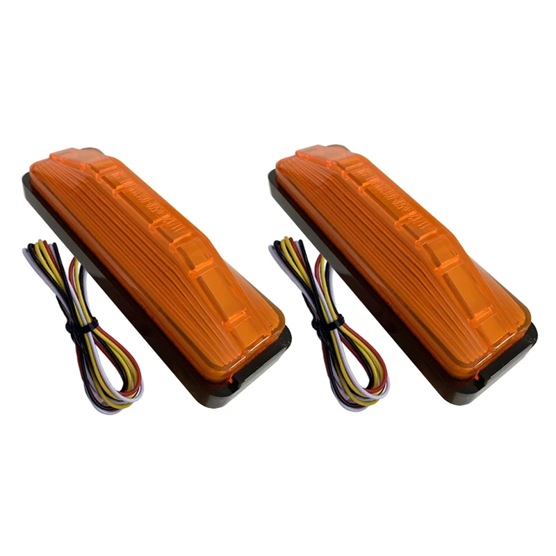 

2Pcs 12V-24V 28 LED Truck Side Marker Lights Back Light Two-Color Turn Signal Tractor RV Trailer Lorry Pick-Up Boat Car