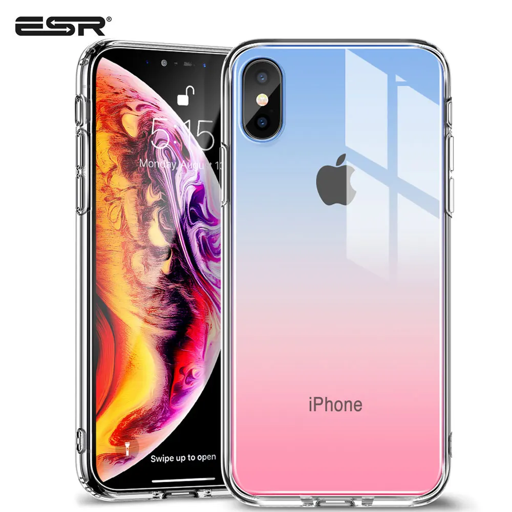 Чехол ESR из закаленного стекла для iPhone SE 2020 11 Pro X XR XS Max прозрачная задняя крышка
