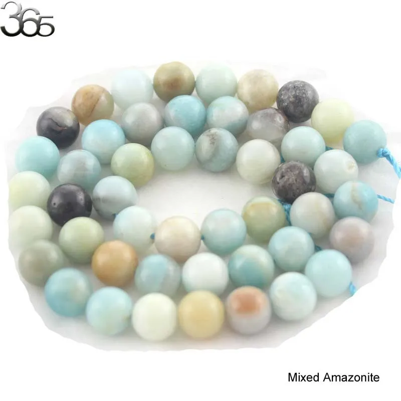 Бесплатная доставка натуральный камень смешанный Аква Амазонит круглые бусины 16