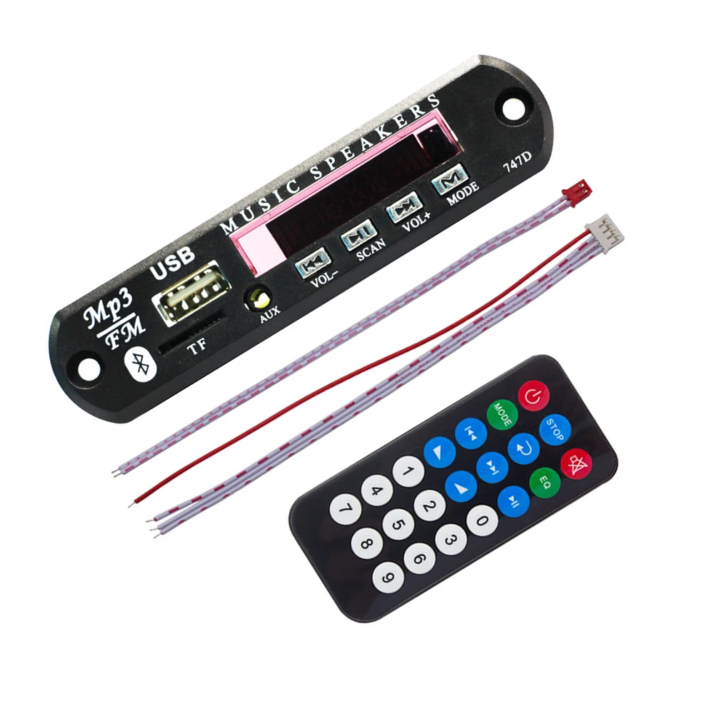 Wireless Bluetooth Audio Module USB FM TF Radio For Car MP3 Speaker Accessories 12V Player Decoder Board WMA | Электроника