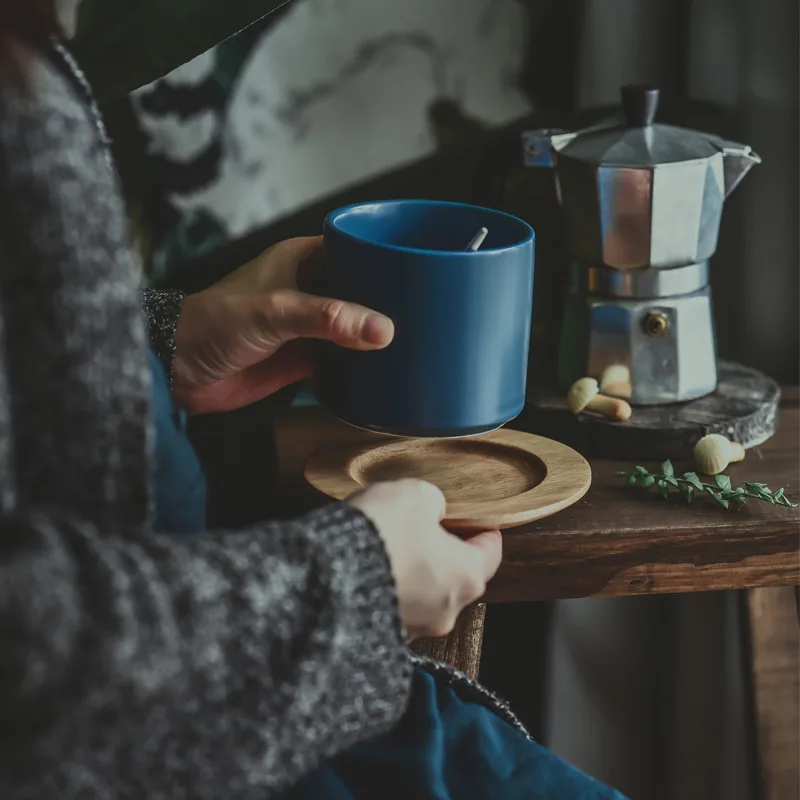 

Деревянный Прочный термостойкий круглый коврик в европейском стиле для закусок, фруктов, чая, кофейных кружек, домашние аксессуары для закусок и кружек для кофе