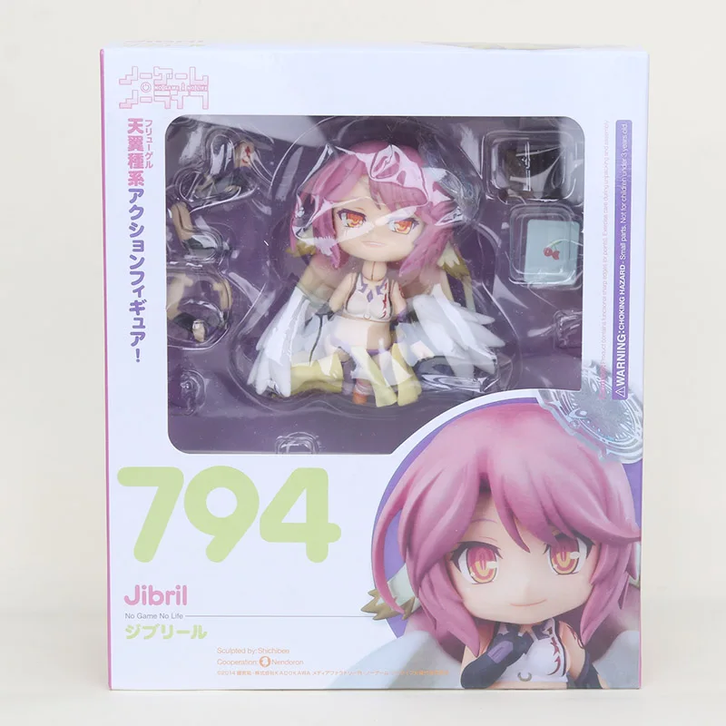 794 jibril in box Нет игры нет жизни фигурка Nendoroid версии Широ 653 Sora 652 игрушечная фигурка-модель для нет игры нет жизни Джибрил подарок для детей - Цвет: 794 jibril in box
