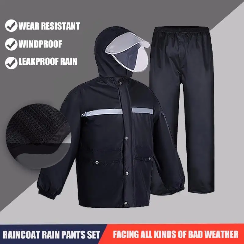 Пончо дождевик капюшон ночное отражение 2 шт./компл. уличная ветровка плащ