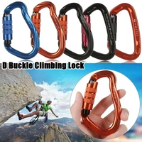 12232425kn carabiner d shape key hooks aluminum climbing security master lock outdoor ascend tool mountaineering equipment
