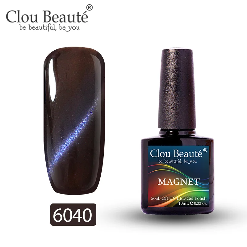 6040 Clou Beaute Гель-лак для кошачьих глаз 46 цветов маникюрный Декор гель лак для ногтей отмачиваемый лак для ногтей 10 мл Полупостоянный лак для ногтей - Цвет: 6040
