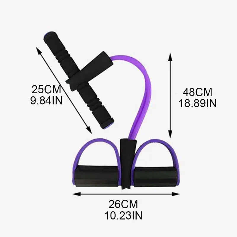 

Multifunction Fitness Pedal Exerciser Sit-up Exercise Band Elastic Pull Rope