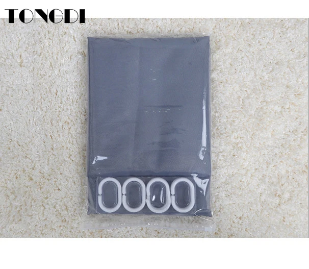 TONGDI занавеска для душа водонепроницаемая прочная Современная однотонная