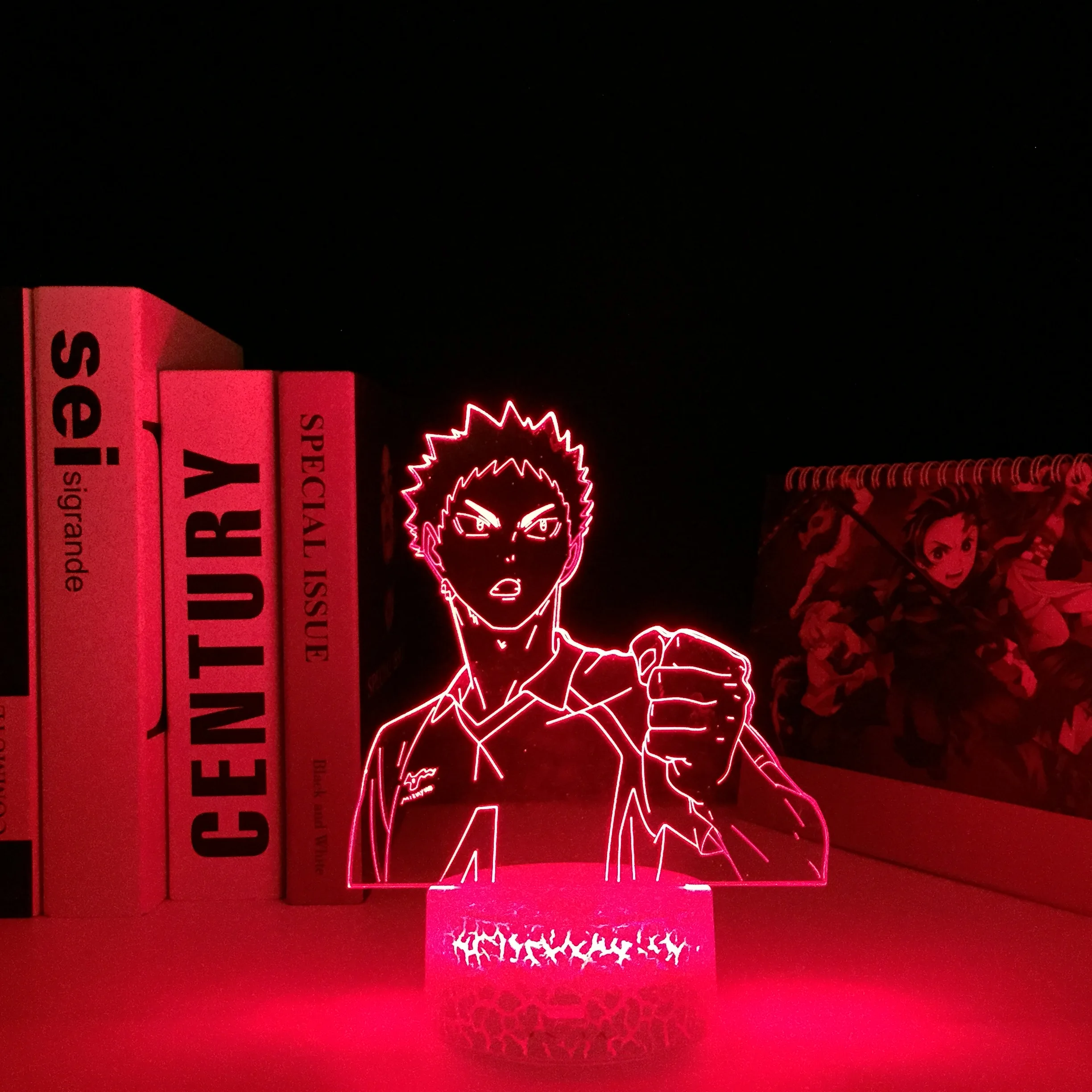 

Hajime Iwaizumi Haikyuu Anime 3D LED White Base Night Light for Kids Bedroom Decor Nightlight Child Birthday Gift Manga Lamp