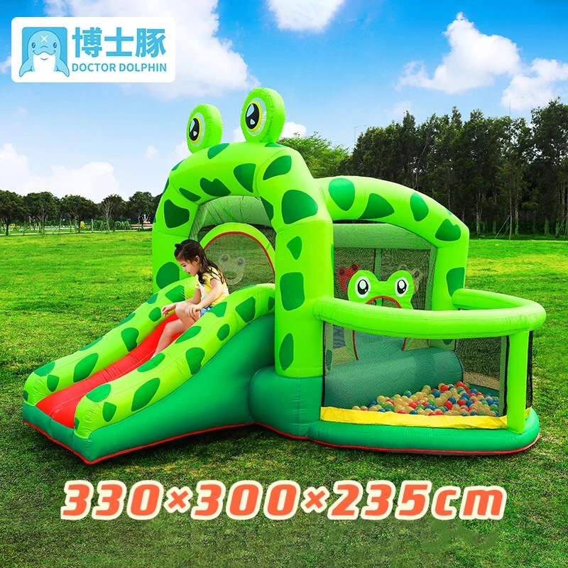 Мультяшная лягушка внешняя детская горка прыгающая с кровати оборудование для