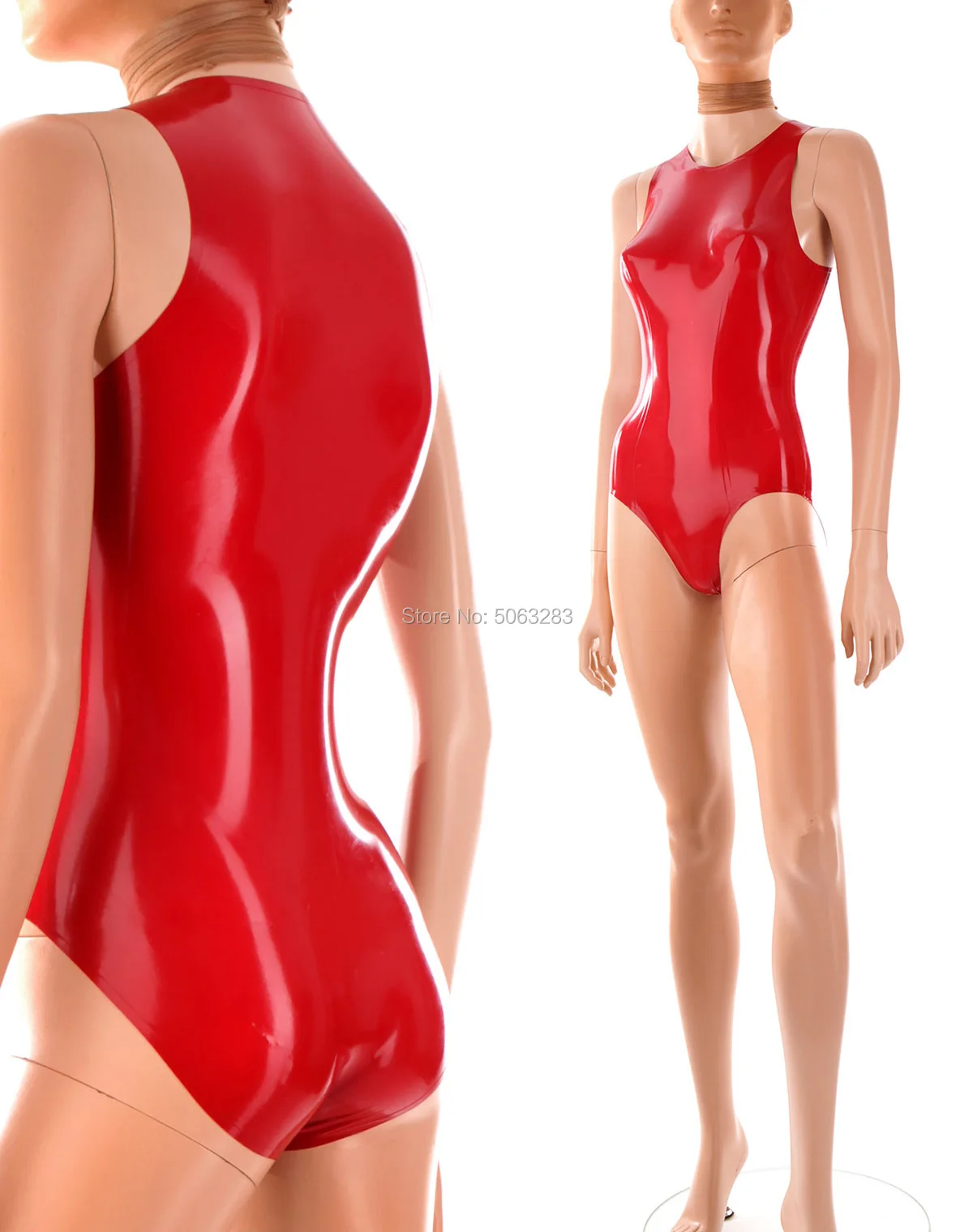 Латексный костюм кошки женские пикантные латексные купальник без молнии |