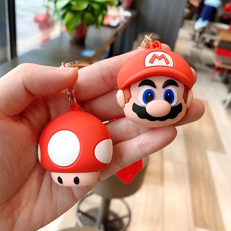 Модный супер Bros брелок мультяшный 3D Очаровательная подвеска для сумок детский
