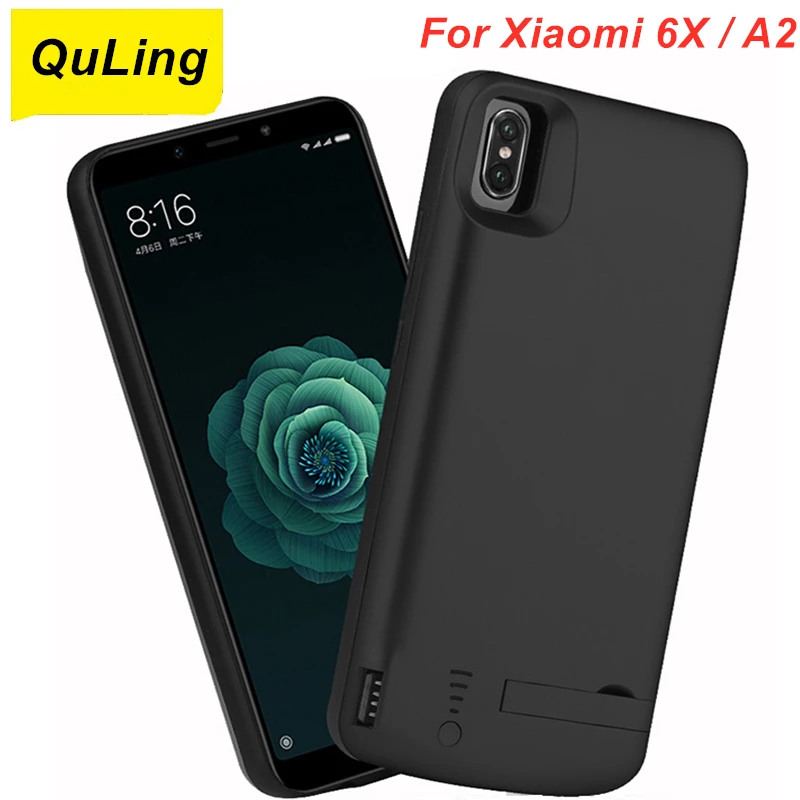 QuLing 6000 мАч для Xiaomi Mi 6X чехол аккумулятора A2 зарядное устройство | Мобильные