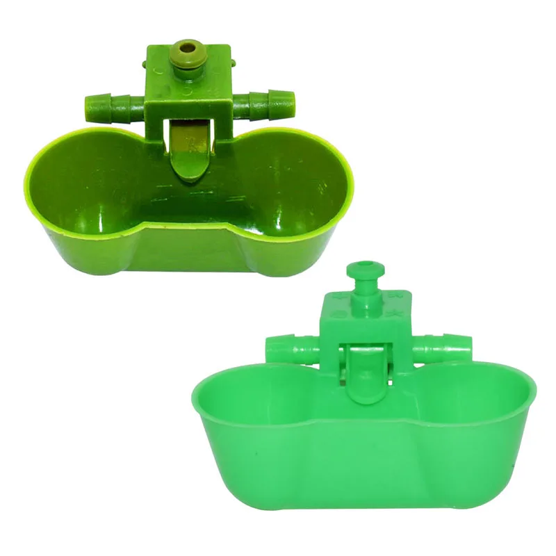 Зеленые миски для воды поилка перепелок сиамские принадлежности подачи птиц 1