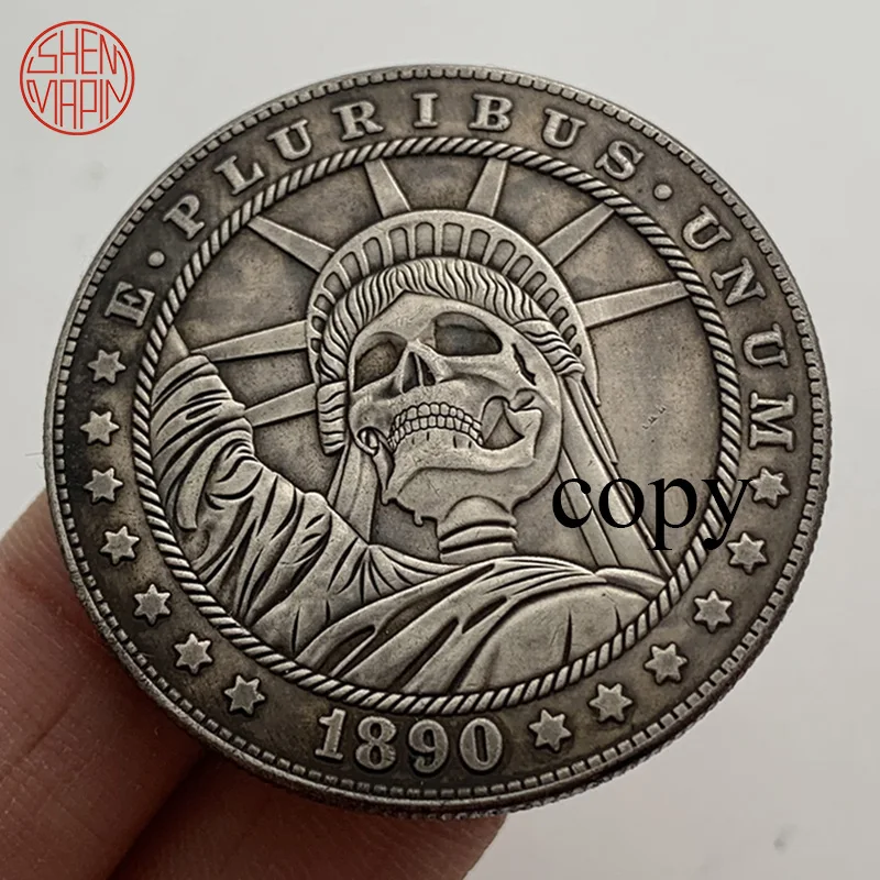 1890 каркас статуи Свободы Хобо никелевые монеты монета доллара США Моргана копия